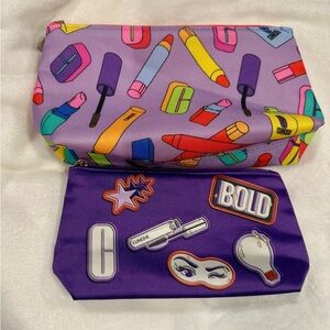 Clinique Purple Pop Art Makeup & Cosmetics Bag Set